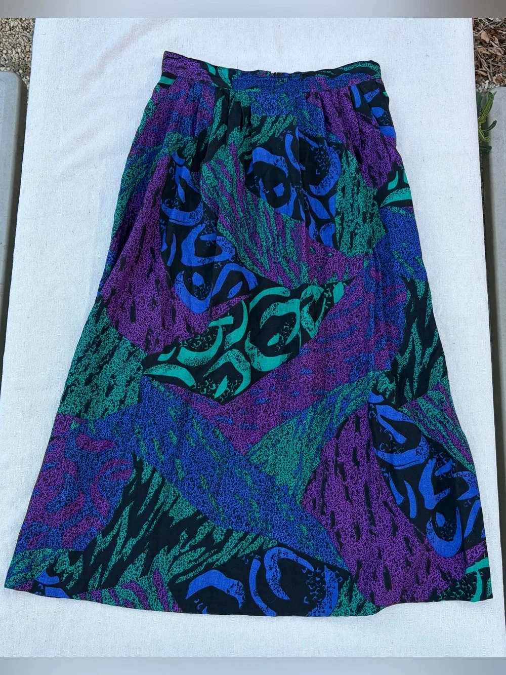 Vintage 80s Mazurka Skirt, Retro Abstract Streetwear - Picture 1 of 8